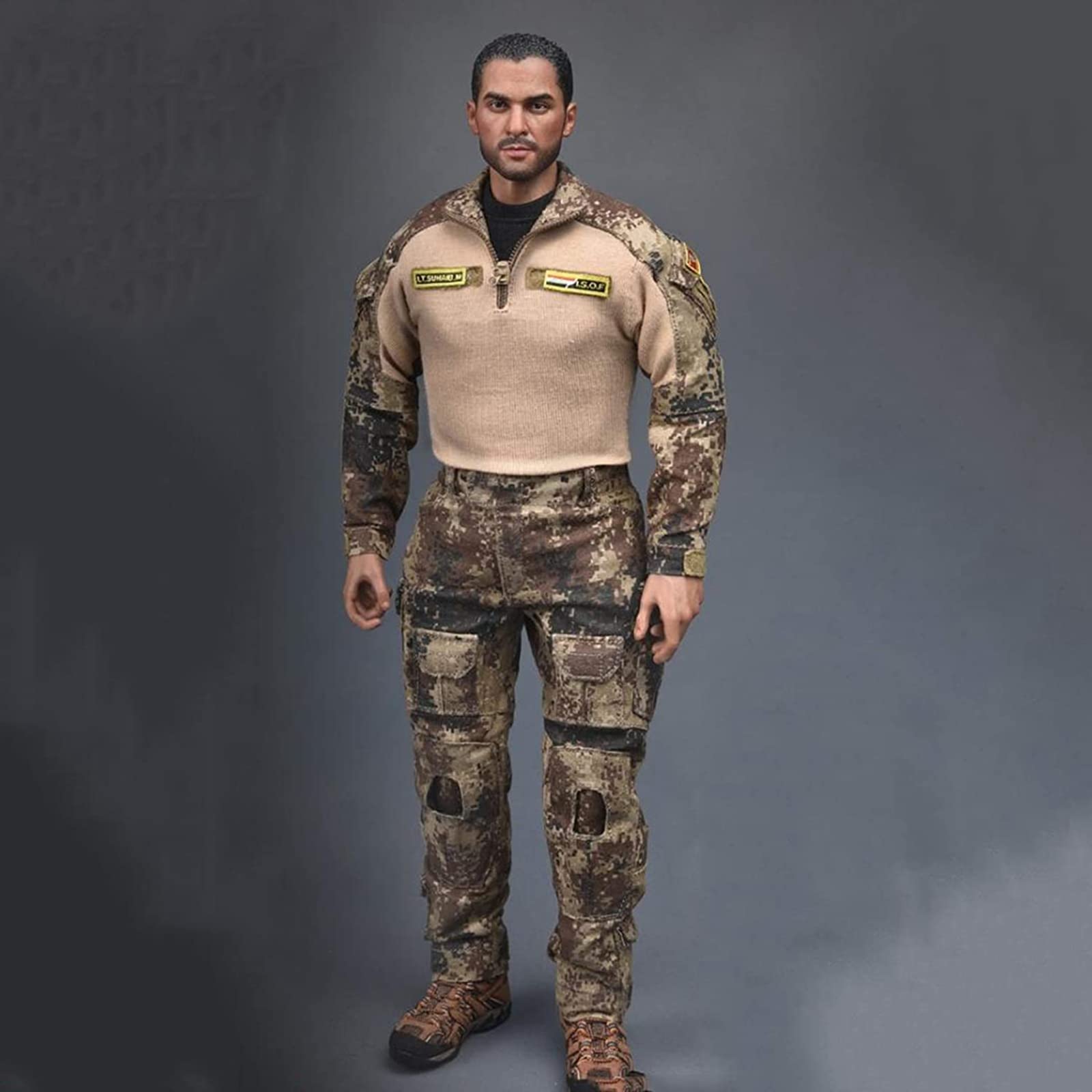 Amazon | 1/6イラク特殊部隊機関銃アクションフィギュア軍兵士おもちゃ